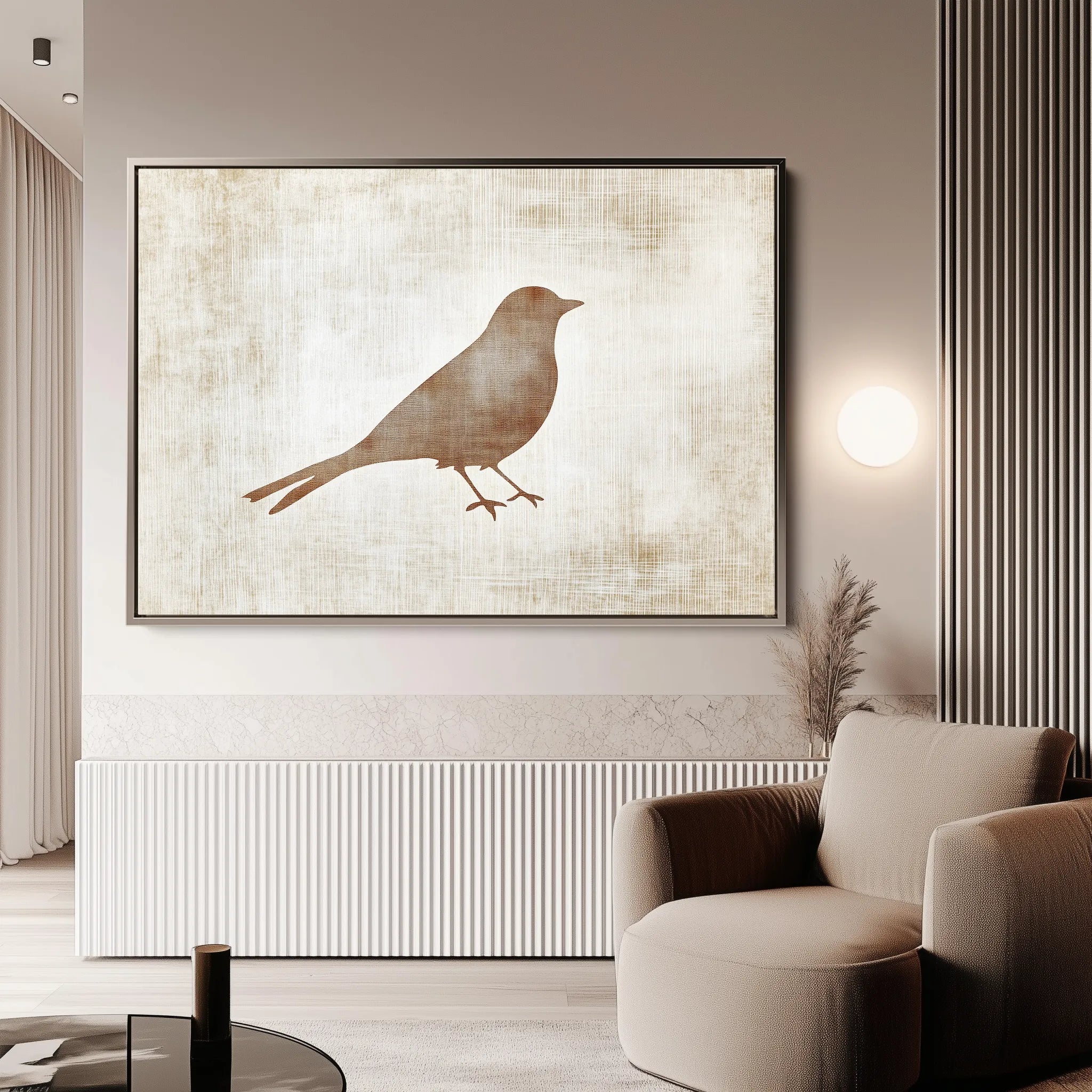 Animals 040 Canvas Art 18" x 24" / 45 x 60 cm / Black