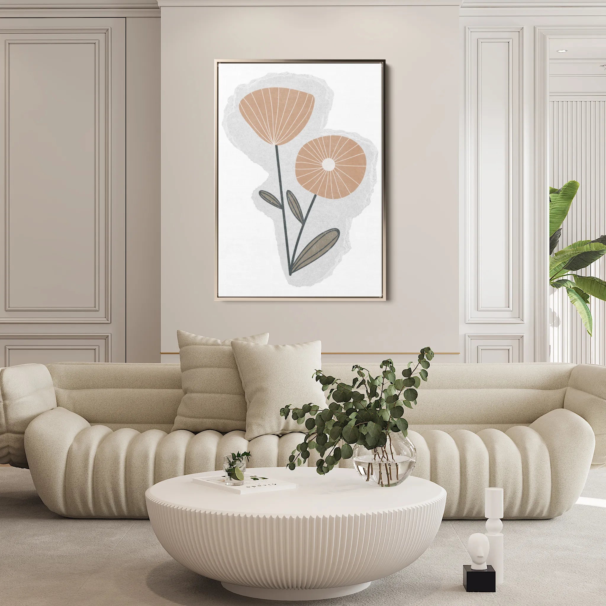 Boho 040 Canvas Art 18" x 24" / 45 x 60 cm / Black