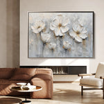 Floral 040 Canvas Art 18" x 24" / 45 x 60 cm / Black