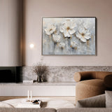 Floral 040 Canvas Art 18" x 24" / 45 x 60 cm / Black