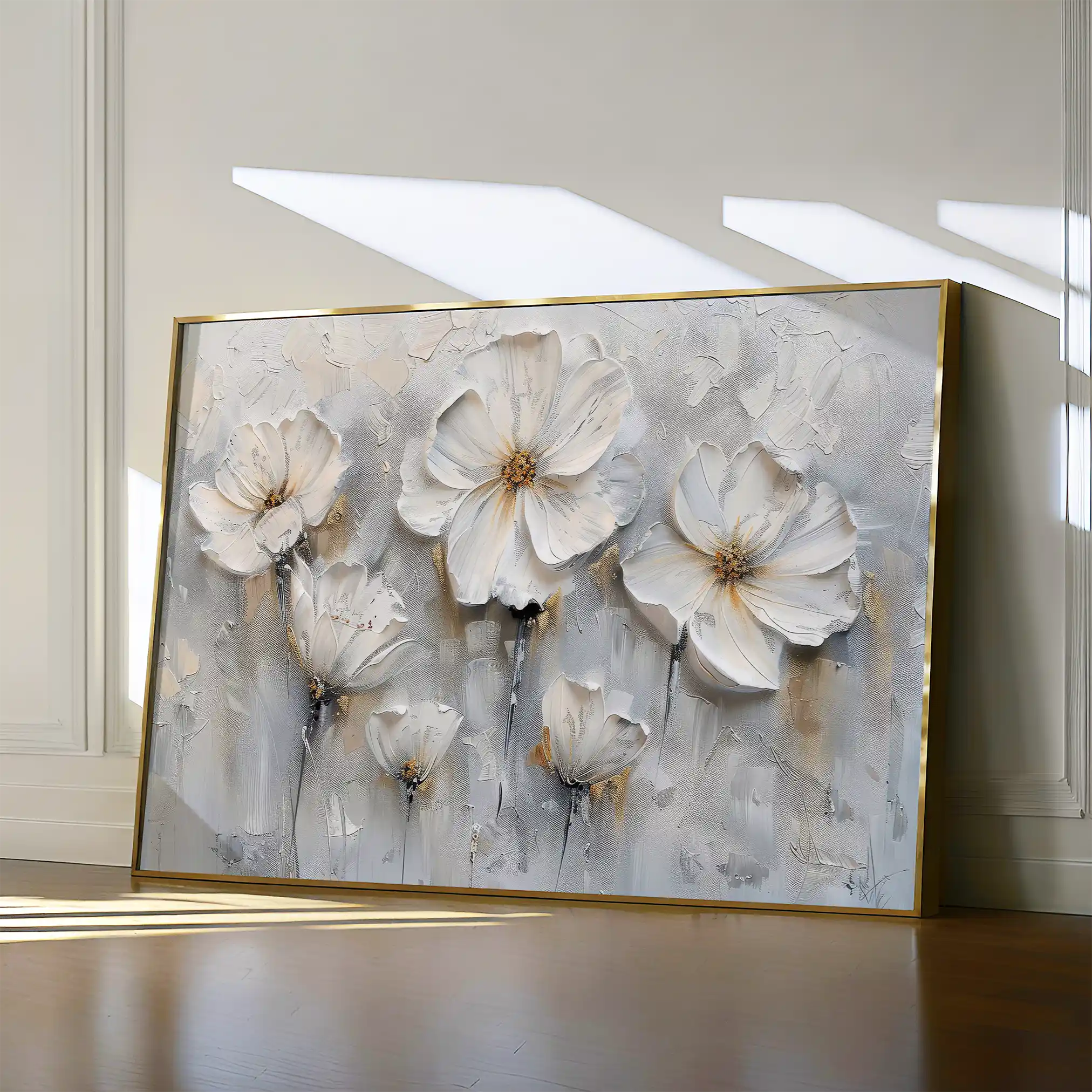 Floral 040 Canvas Art 60 x 40 cm / Black