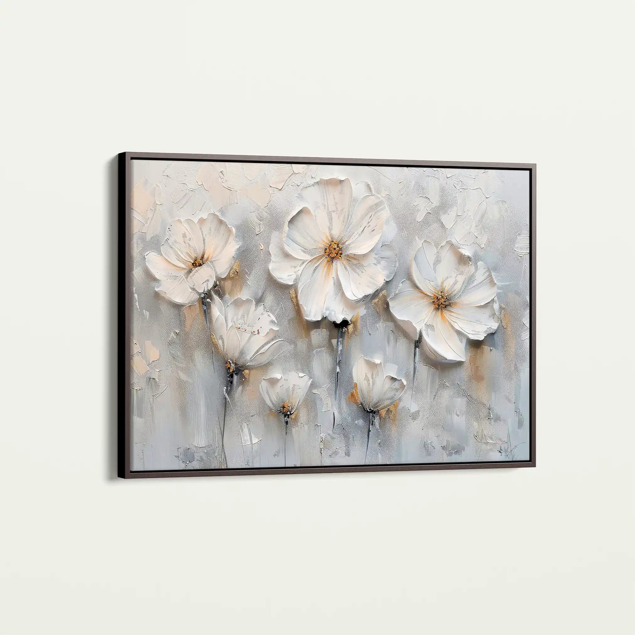 Floral 040 Canvas Art 60 x 40 cm / Black