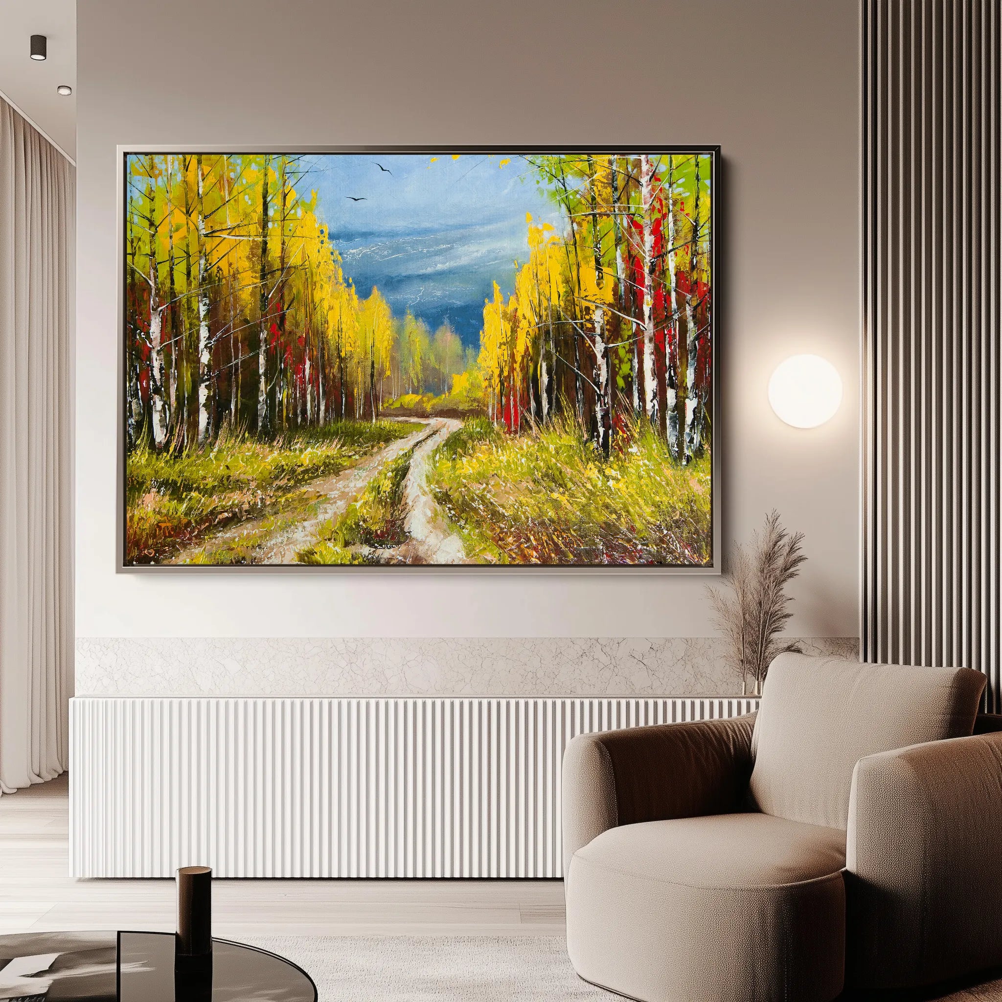 Landscape 040 Canvas Art 18" x 24" / 45 x 60 cm / Black