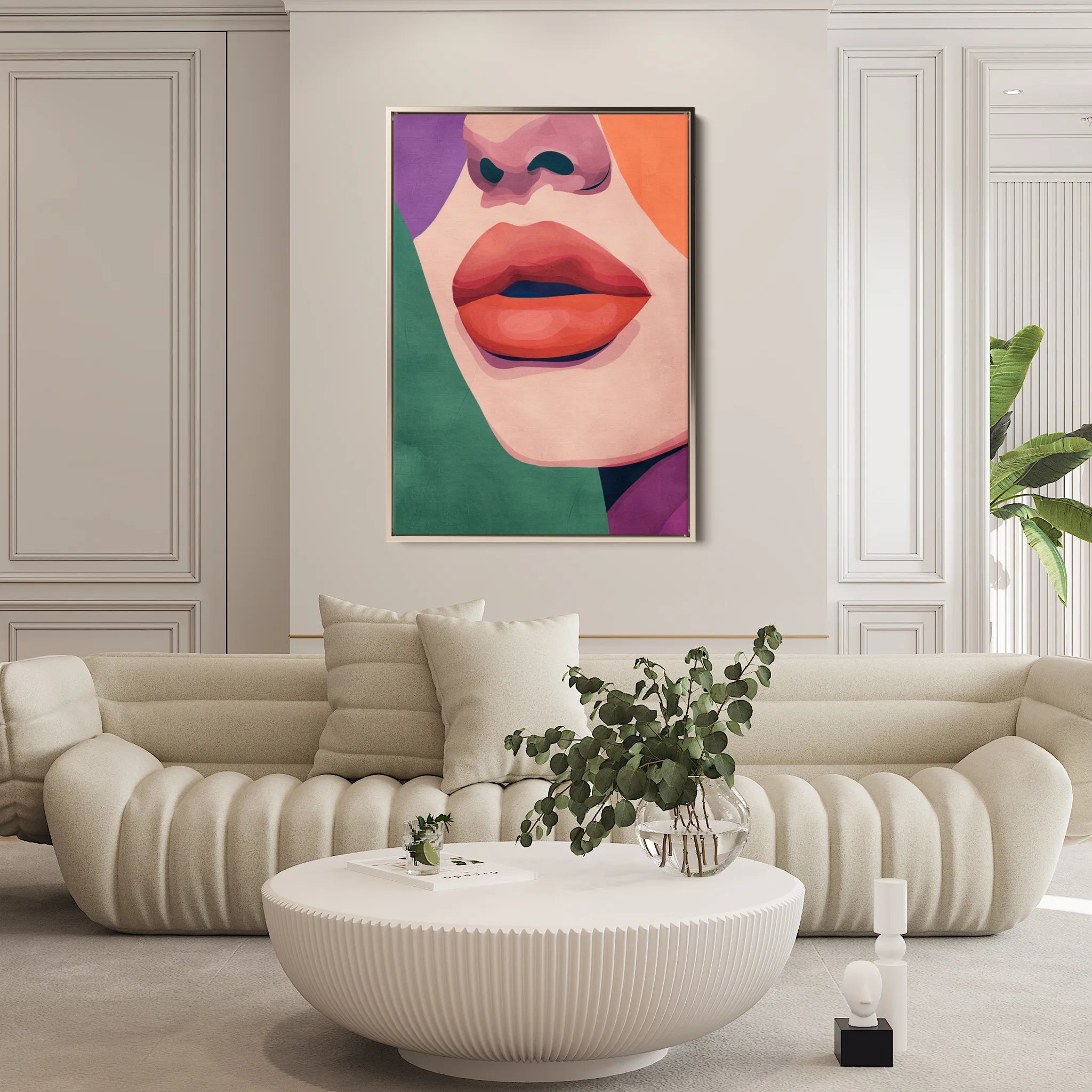 Portrait 040 Canvas Art 18" x 24" / 45 x 60 cm / Black