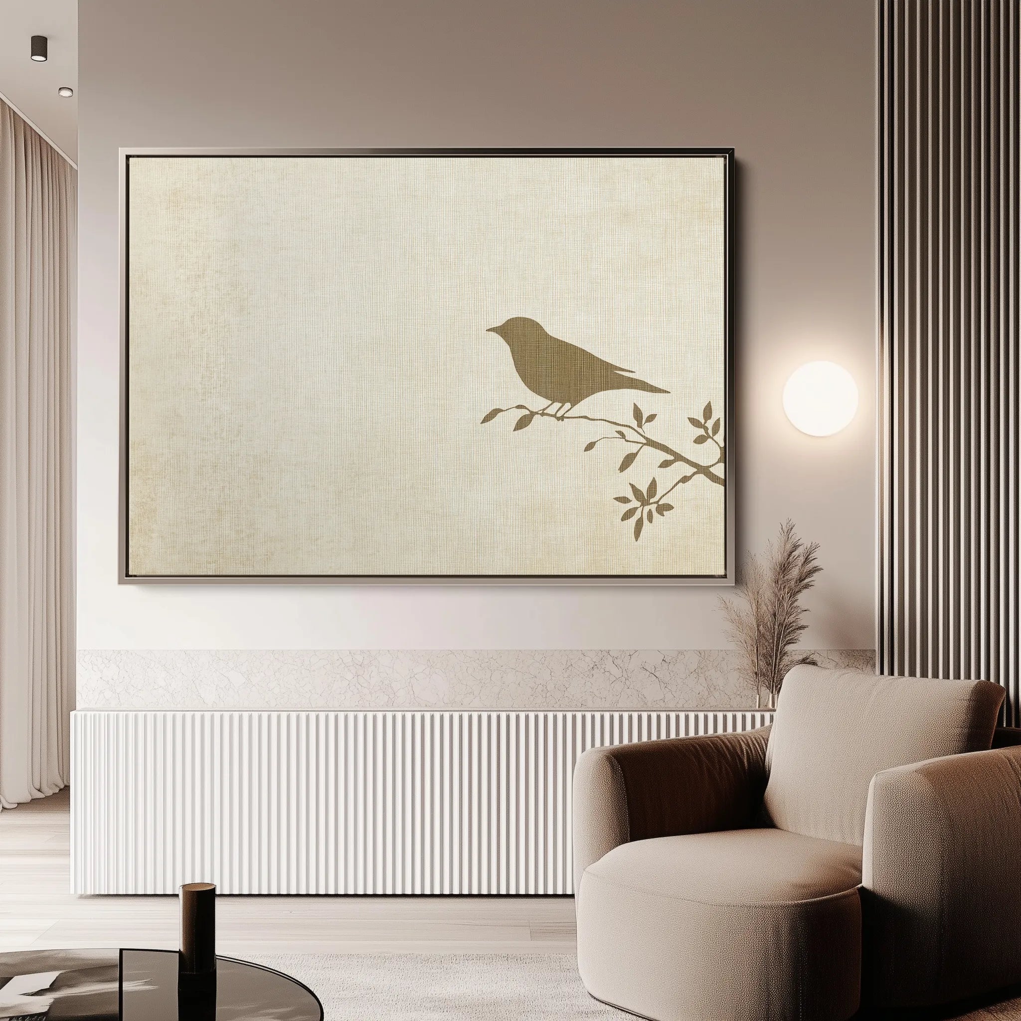 Animals 041 Canvas Art 18" x 24" / 45 x 60 cm / Black
