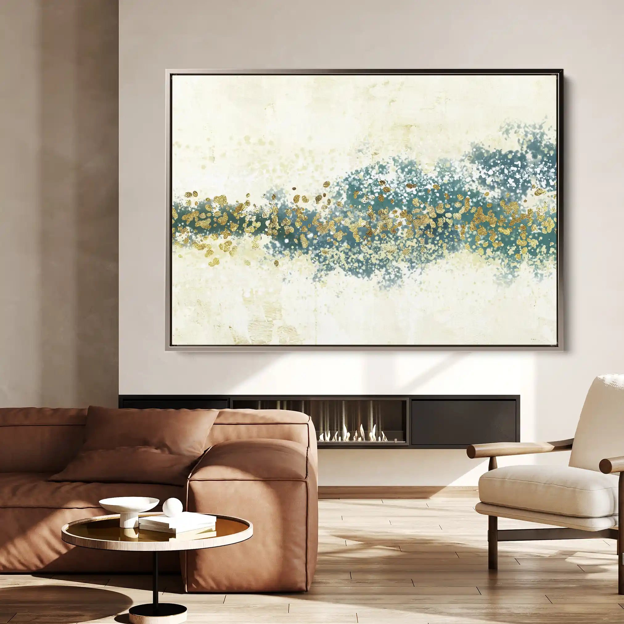 Abstract 041 Canvas Art 60 x 40 cm / Black