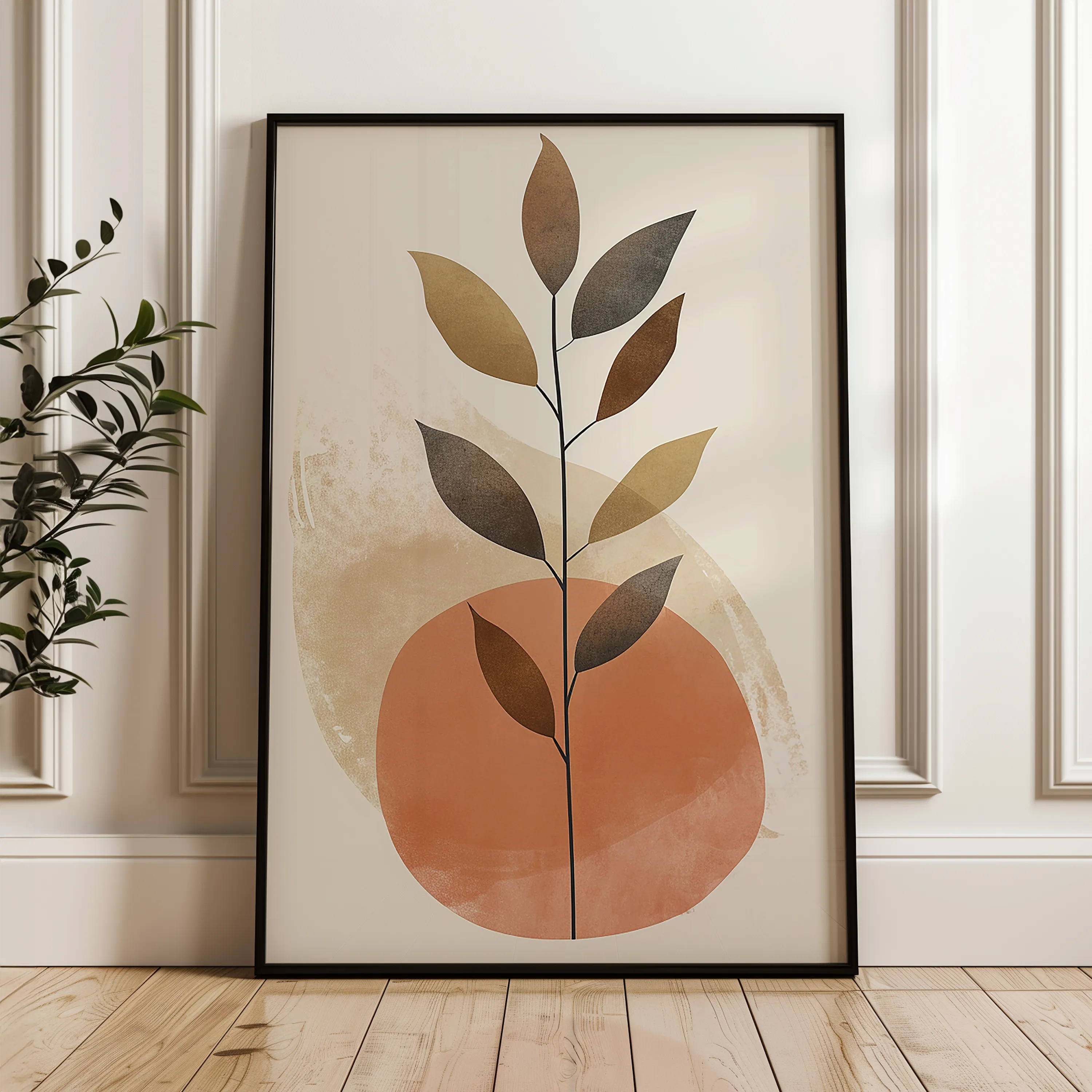 Boho 041 Canvas Art 18" x 24" / 45 x 60 cm / Black