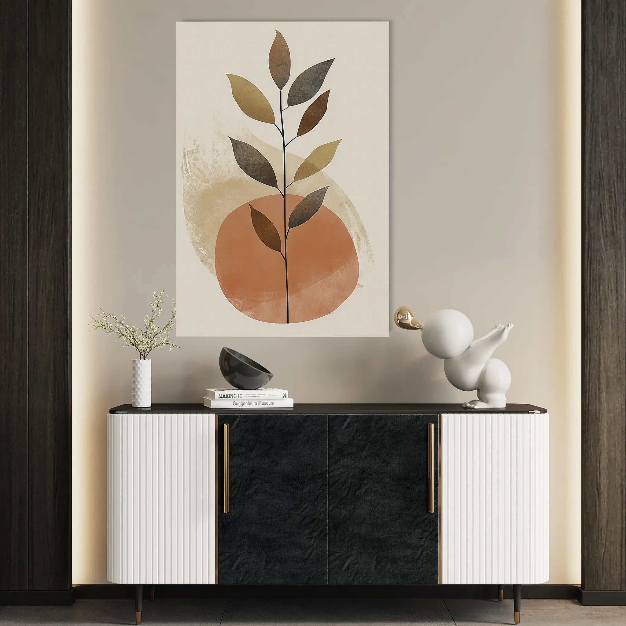 Boho 041 Canvas Art 18" x 24" / 45 x 60 cm / Black