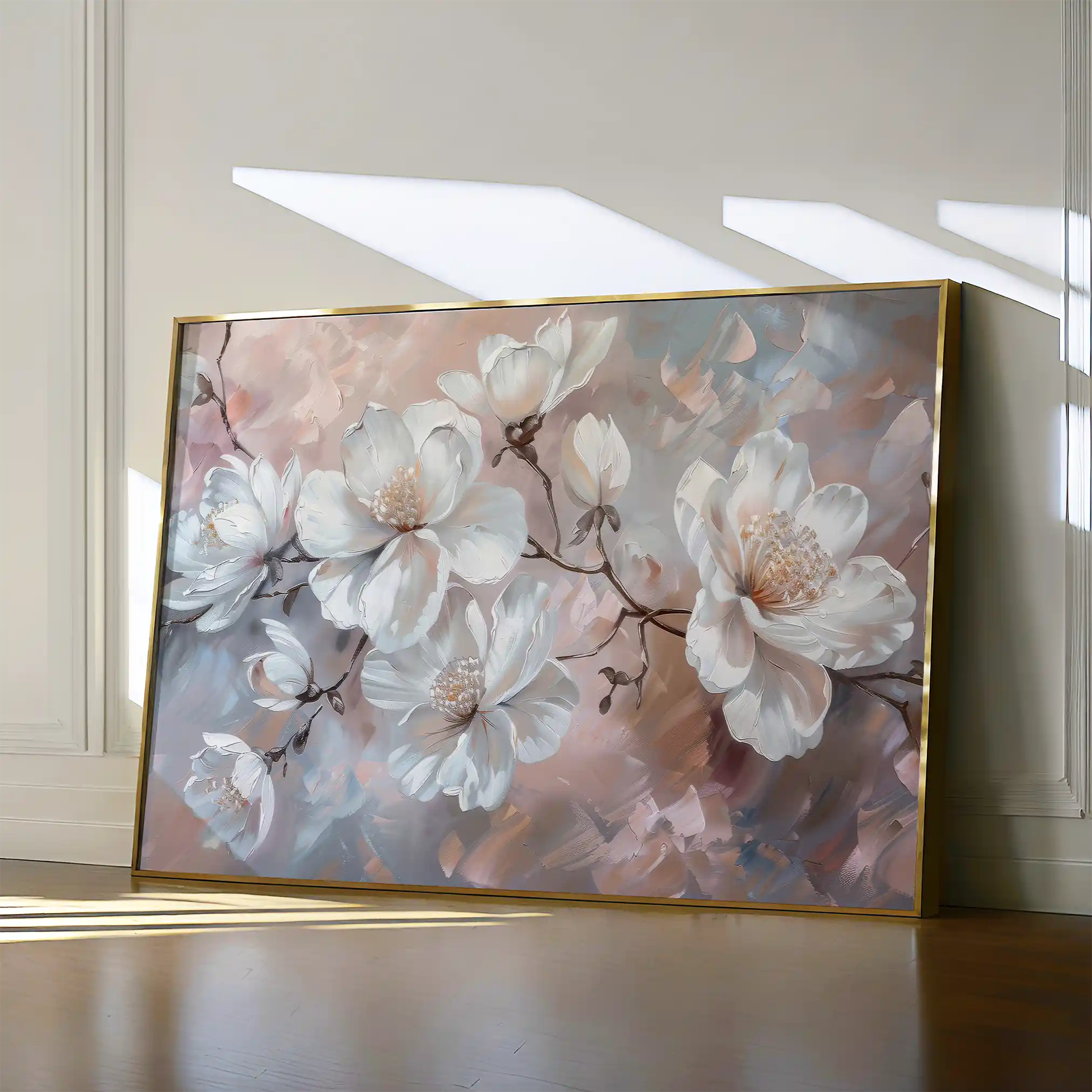 Floral 041 Canvas Art 60 x 40 cm / Black