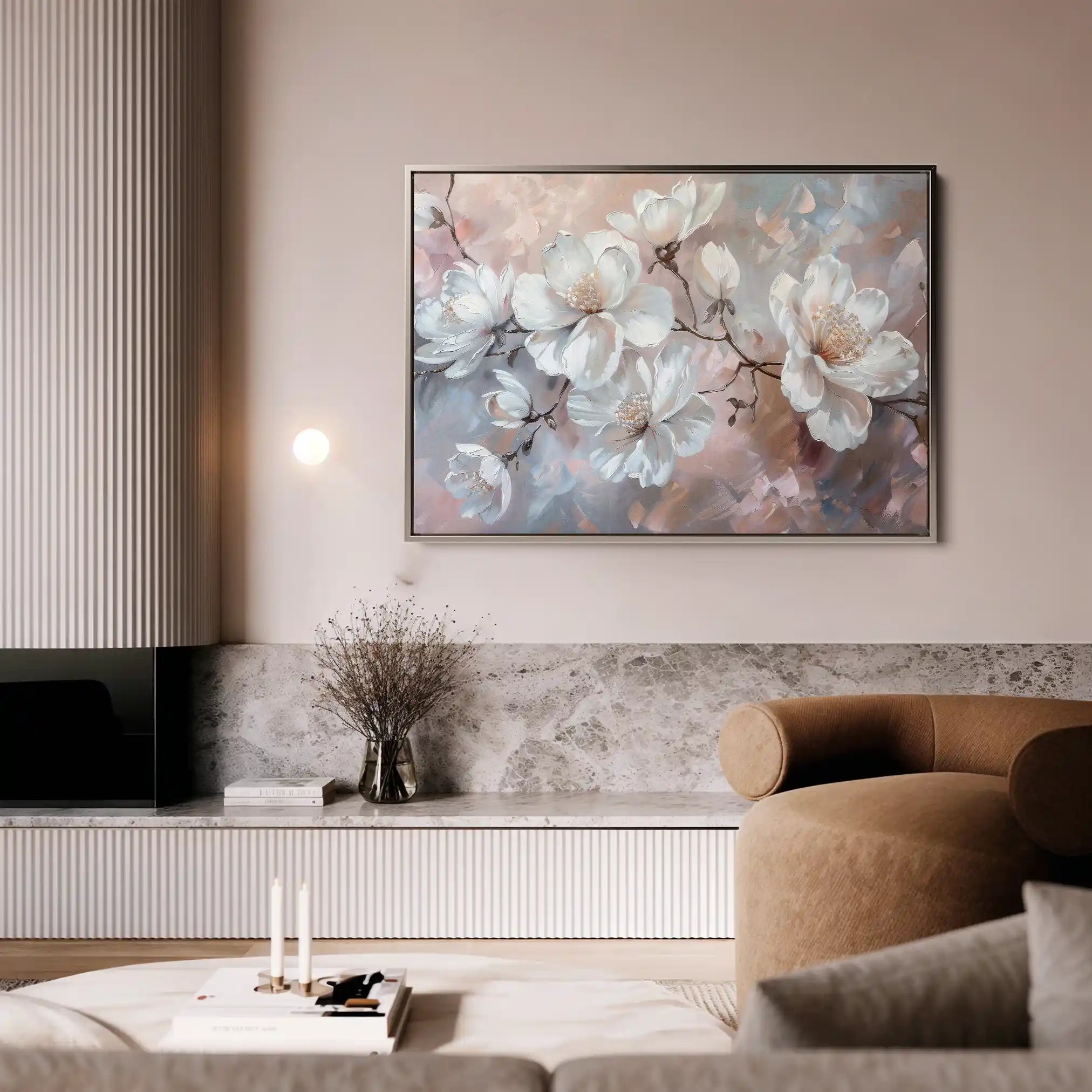 Floral 041 Canvas Art 60 x 40 cm / Black