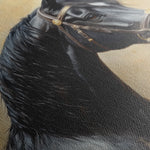 Horses 041 Canvas Art 18" x 24" / 45 x 60 cm / Black