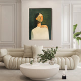 Portrait 041 Canvas Art 18" x 24" / 45 x 60 cm / Black