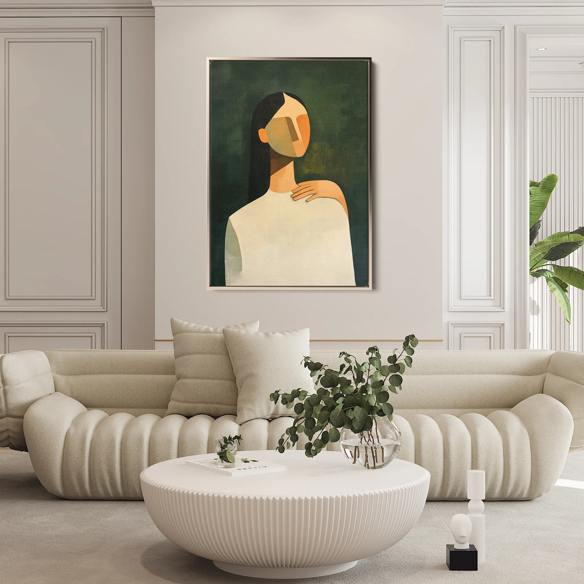 Portrait 041 Canvas Art 18" x 24" / 45 x 60 cm / Black