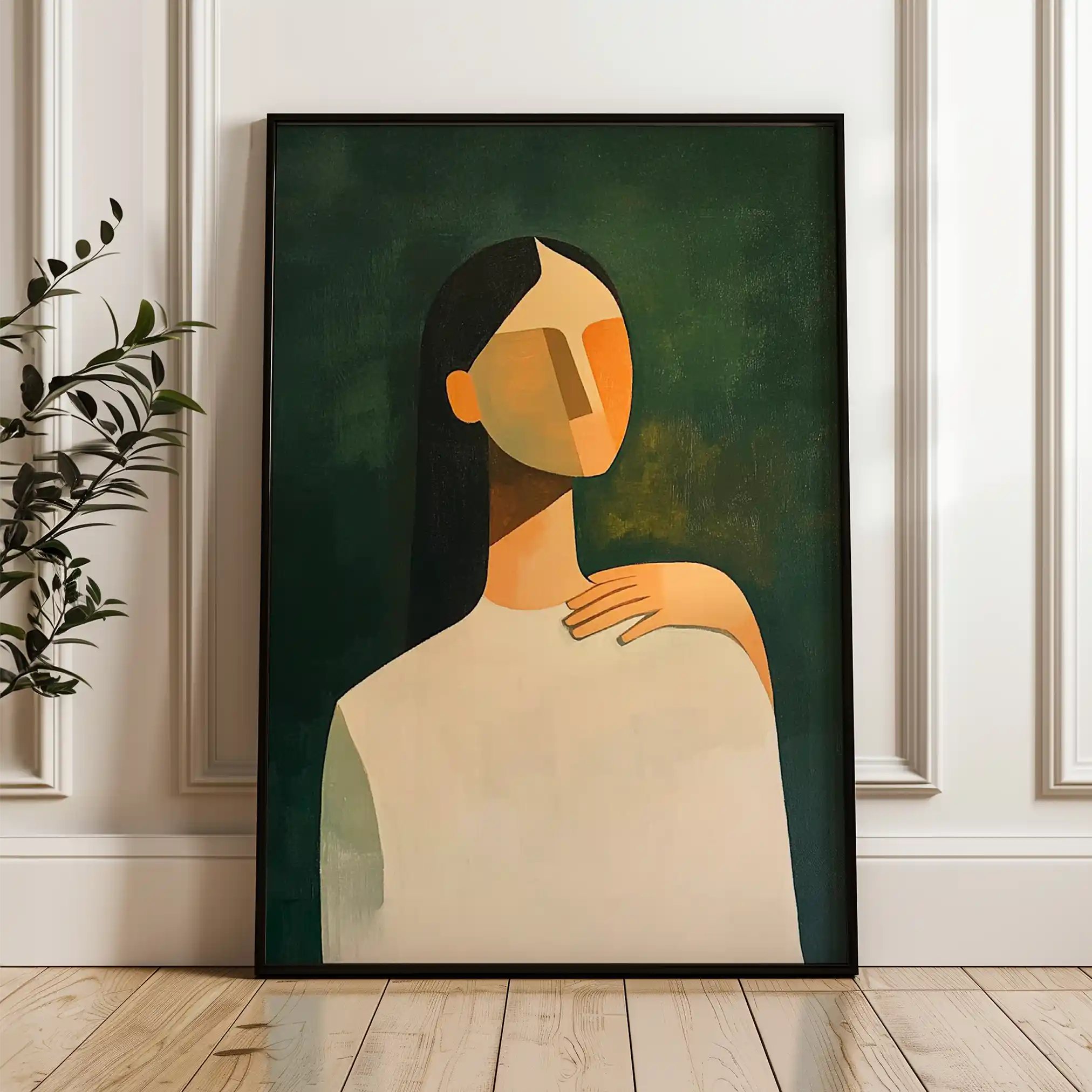 Portrait 041 Canvas Art 60 x 40 cm / Black