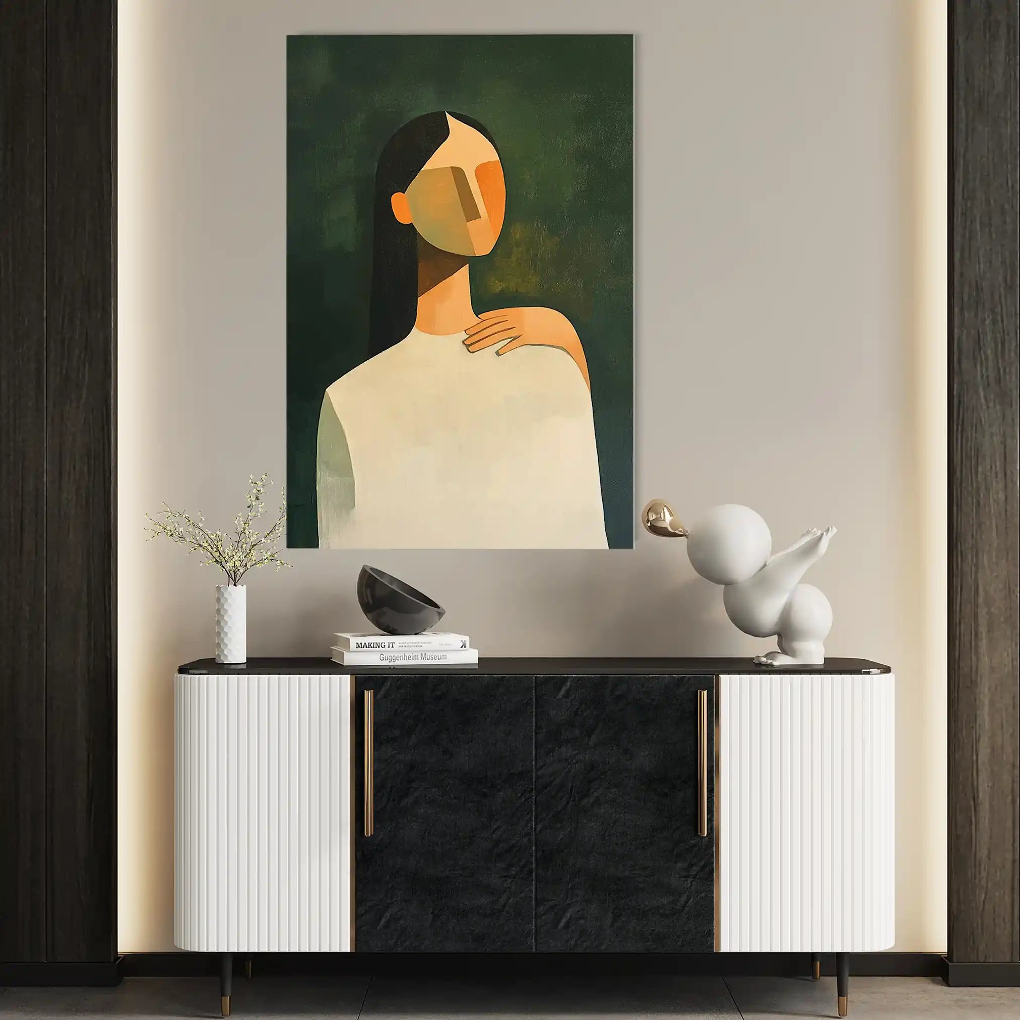 Portrait 041 Canvas Art 60 x 40 cm / Black
