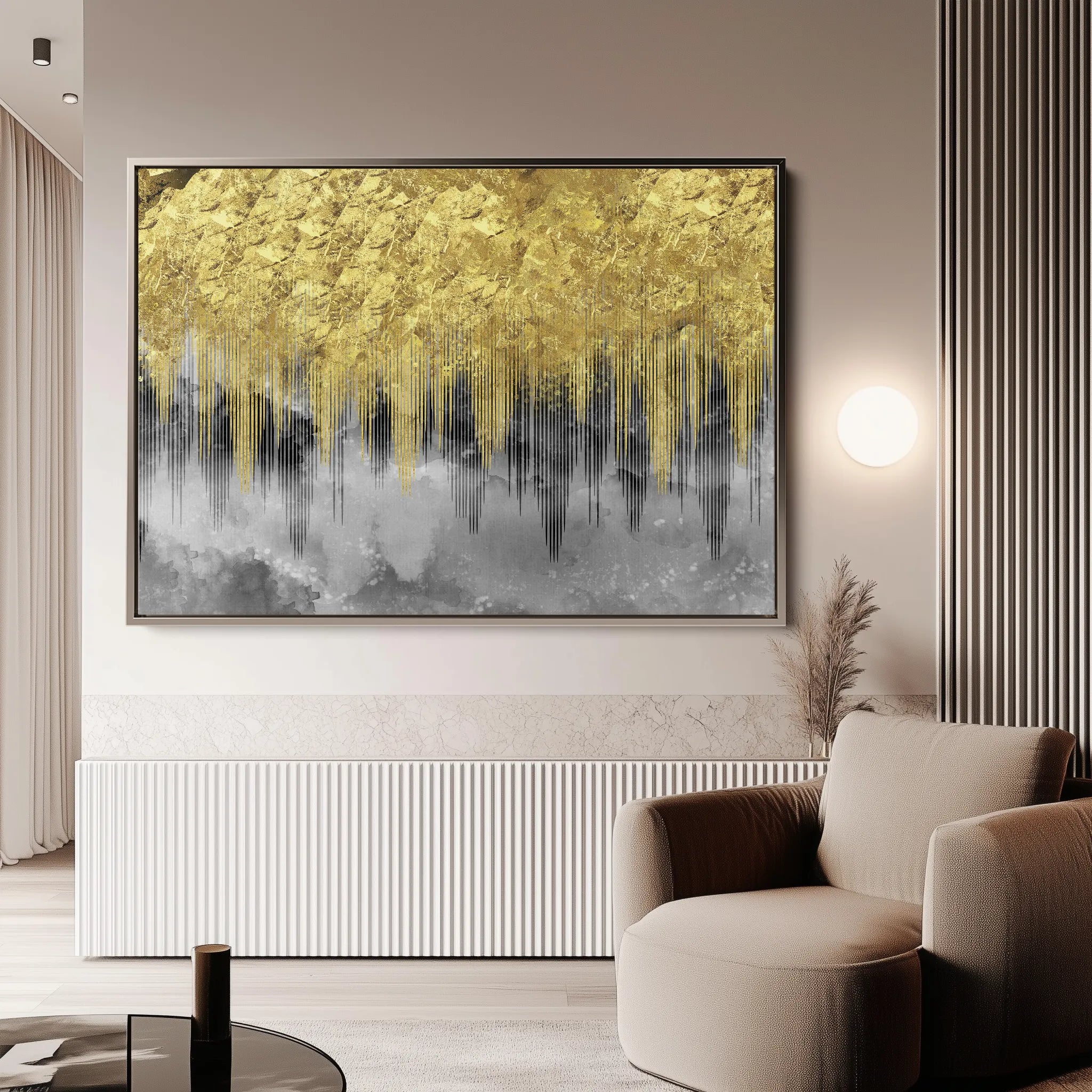 Abstract 042 Canvas Art 18" x 24" / 45 x 60 cm / Black