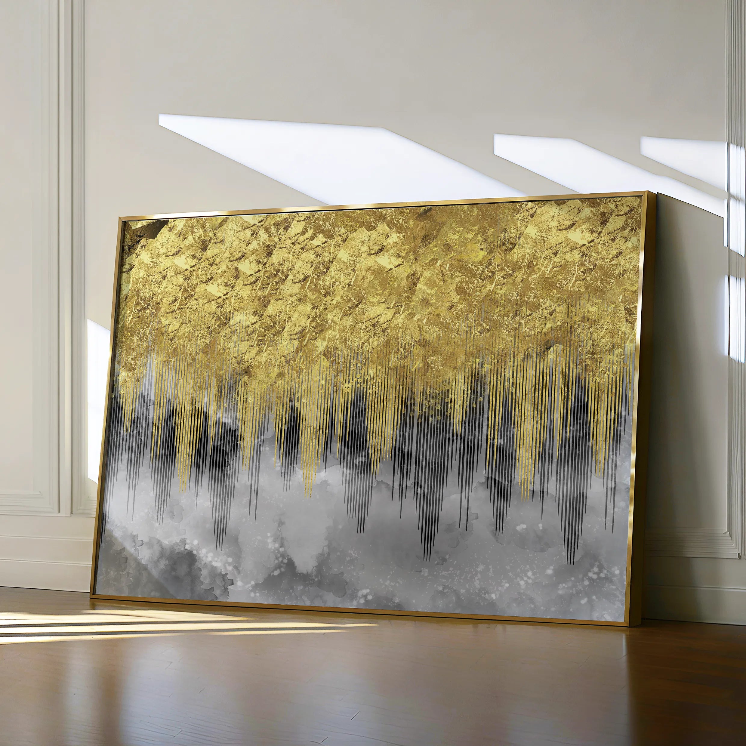 Abstract 042 Canvas Art 18" x 24" / 45 x 60 cm / Black