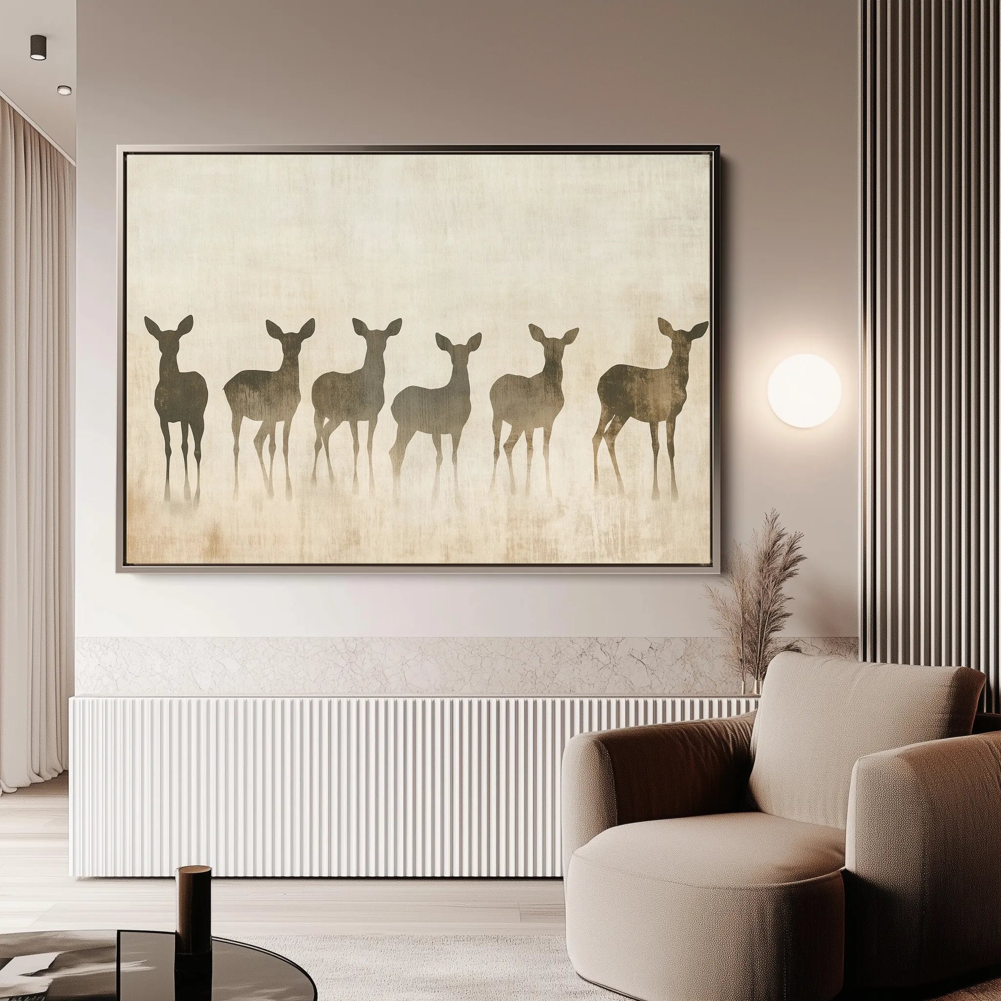 Animals 042 Canvas Art 18" x 24" / 45 x 60 cm / Black