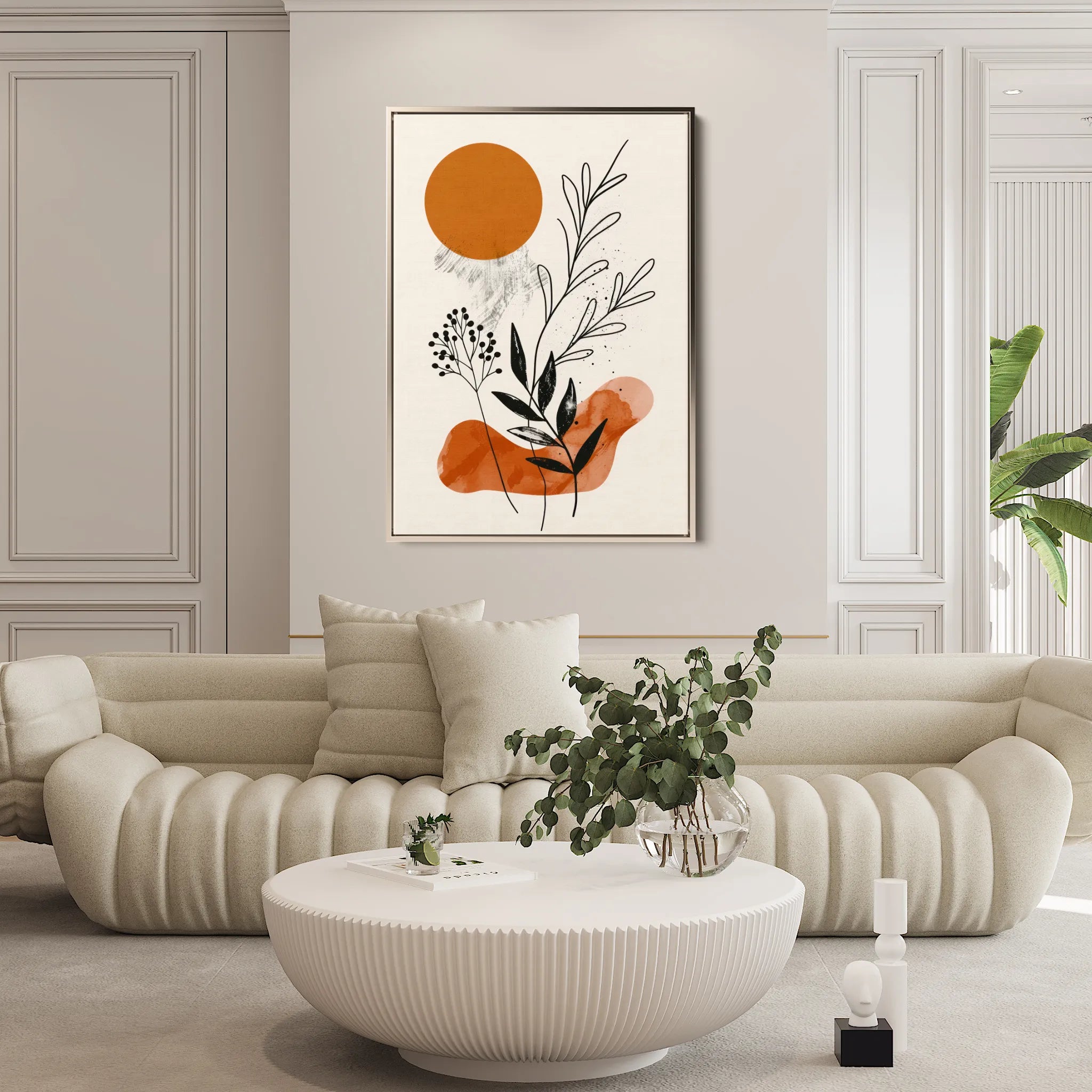 Boho 042 Canvas Art 18" x 24" / 45 x 60 cm / Black