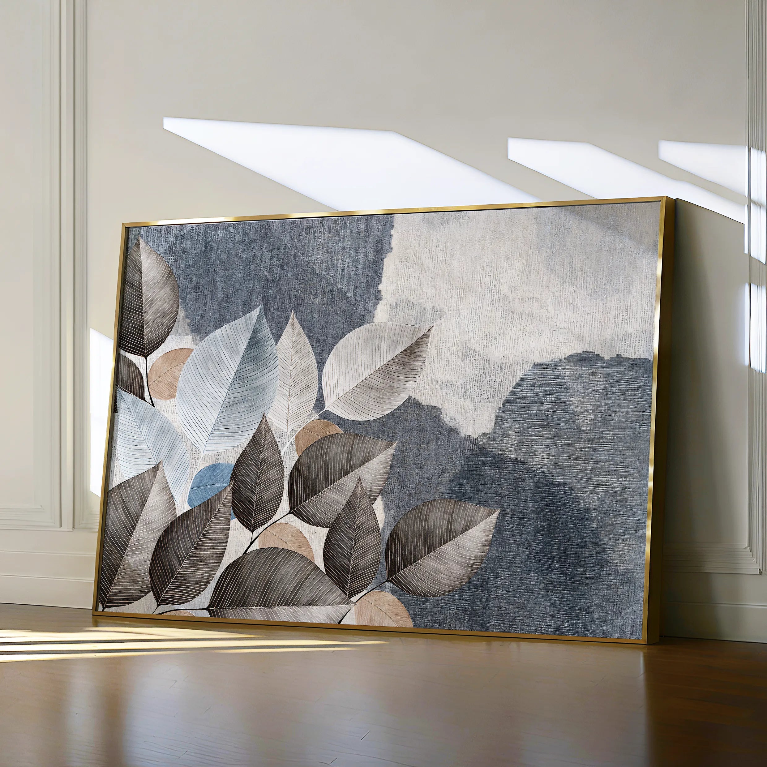 Floral 042 Canvas Art 18" x 24" / 45 x 60 cm / Black