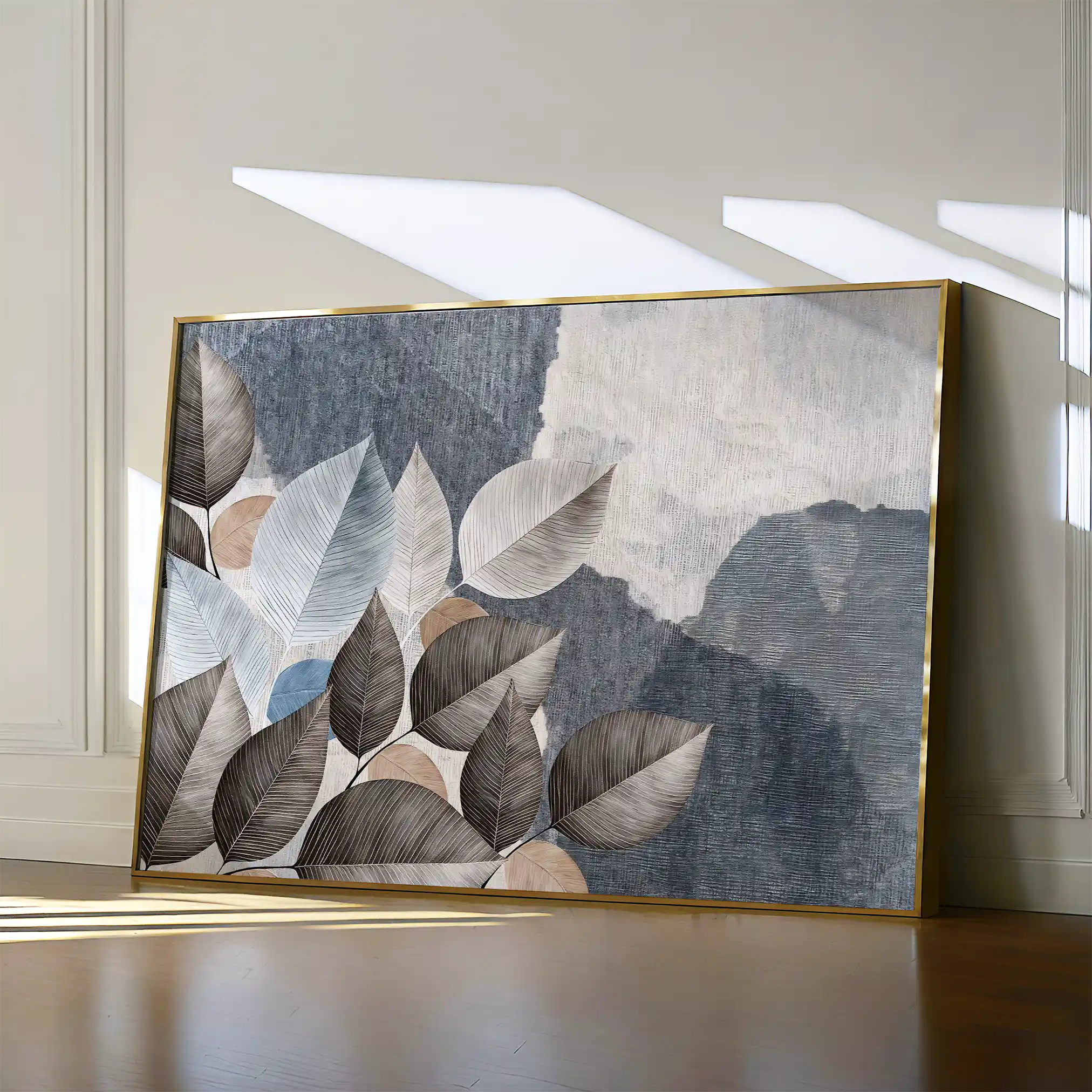 Floral 042 Canvas Art 60 x 40 cm / Black