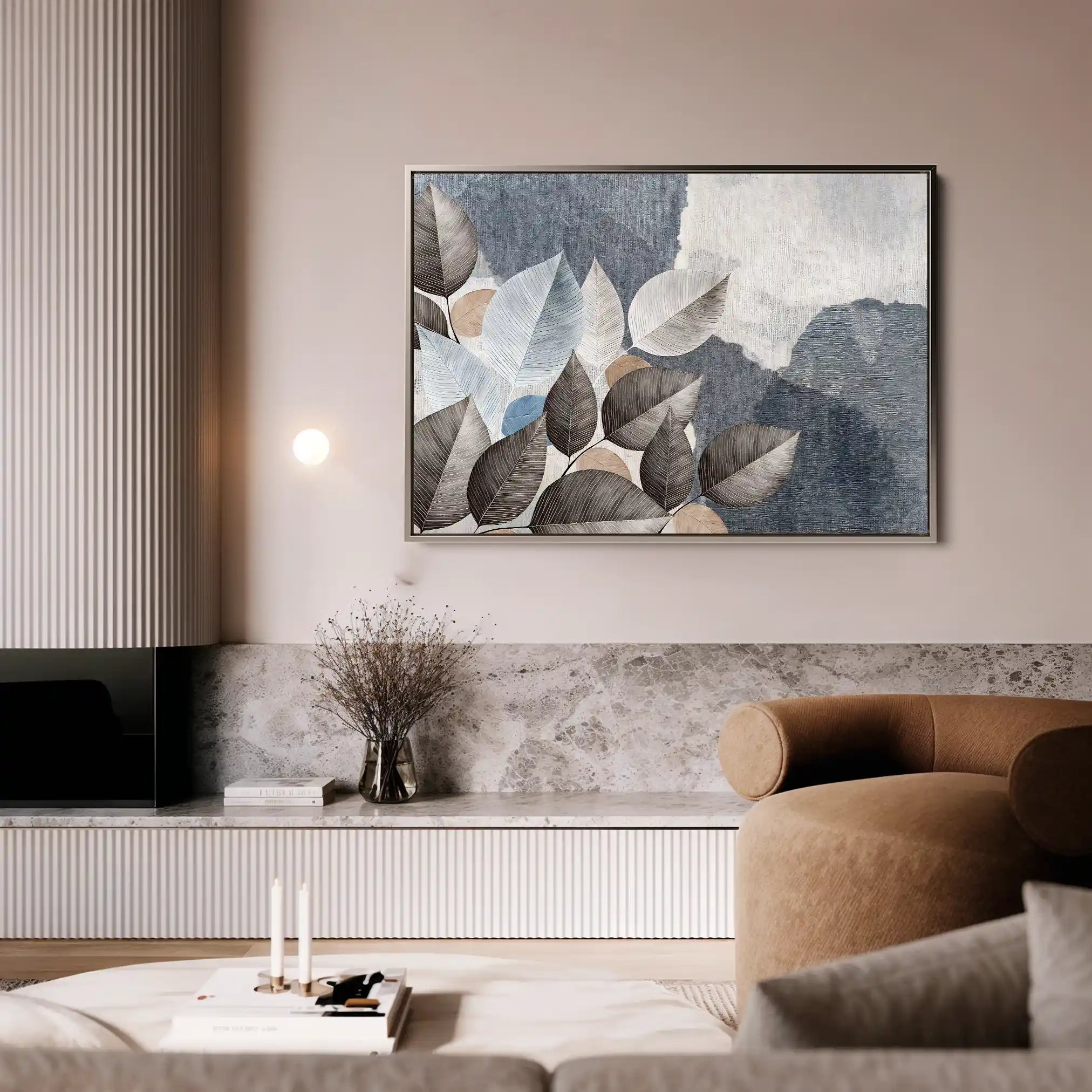 Floral 042 Canvas Art 60 x 40 cm / Black