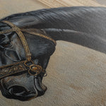 Horses 042 Canvas Art 18" x 24" / 45 x 60 cm / Black