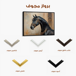 Horses 042 Canvas Art 60 x 40 cm / Black