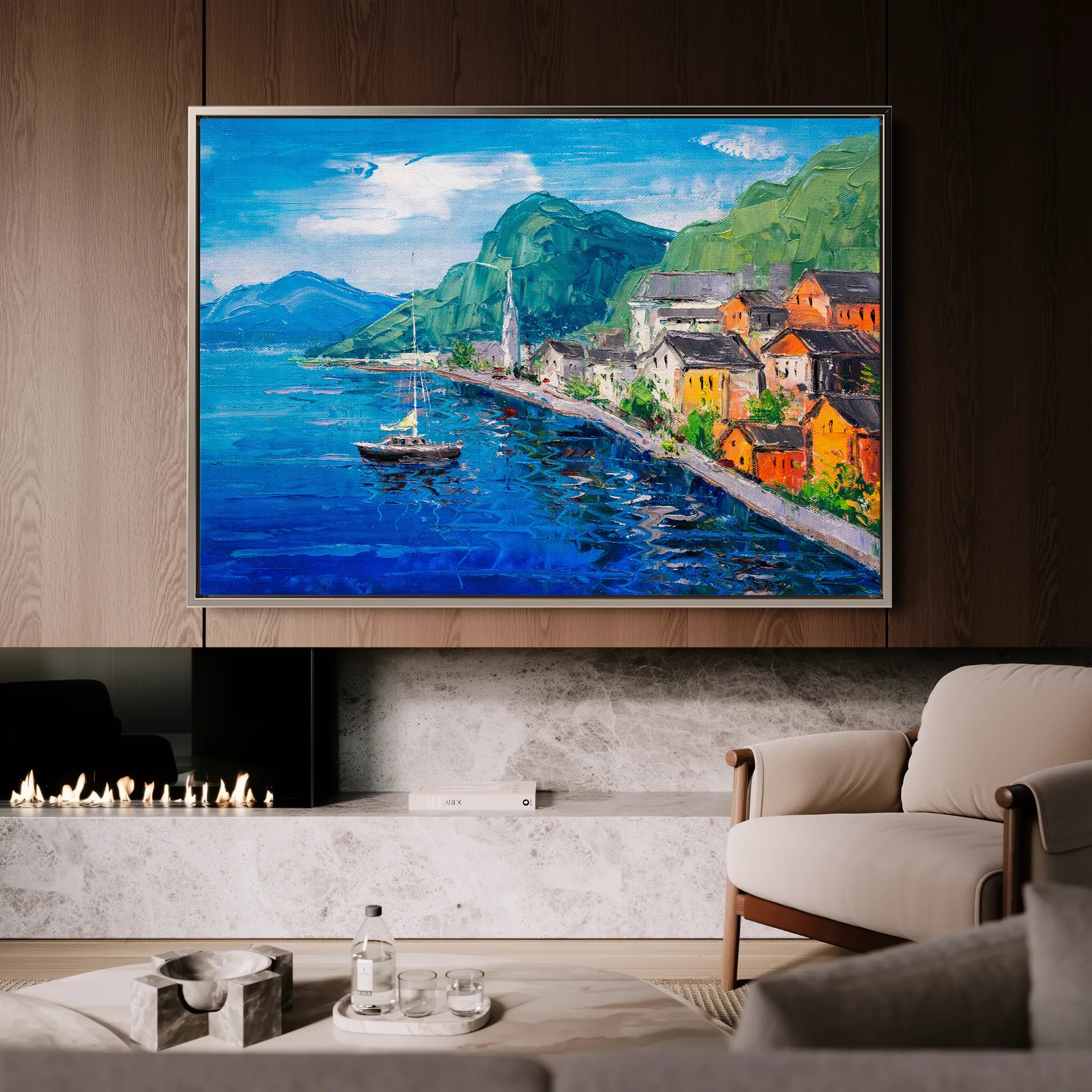 Landscape 042 Canvas Art 18" x 24" / 45 x 60 cm / Black