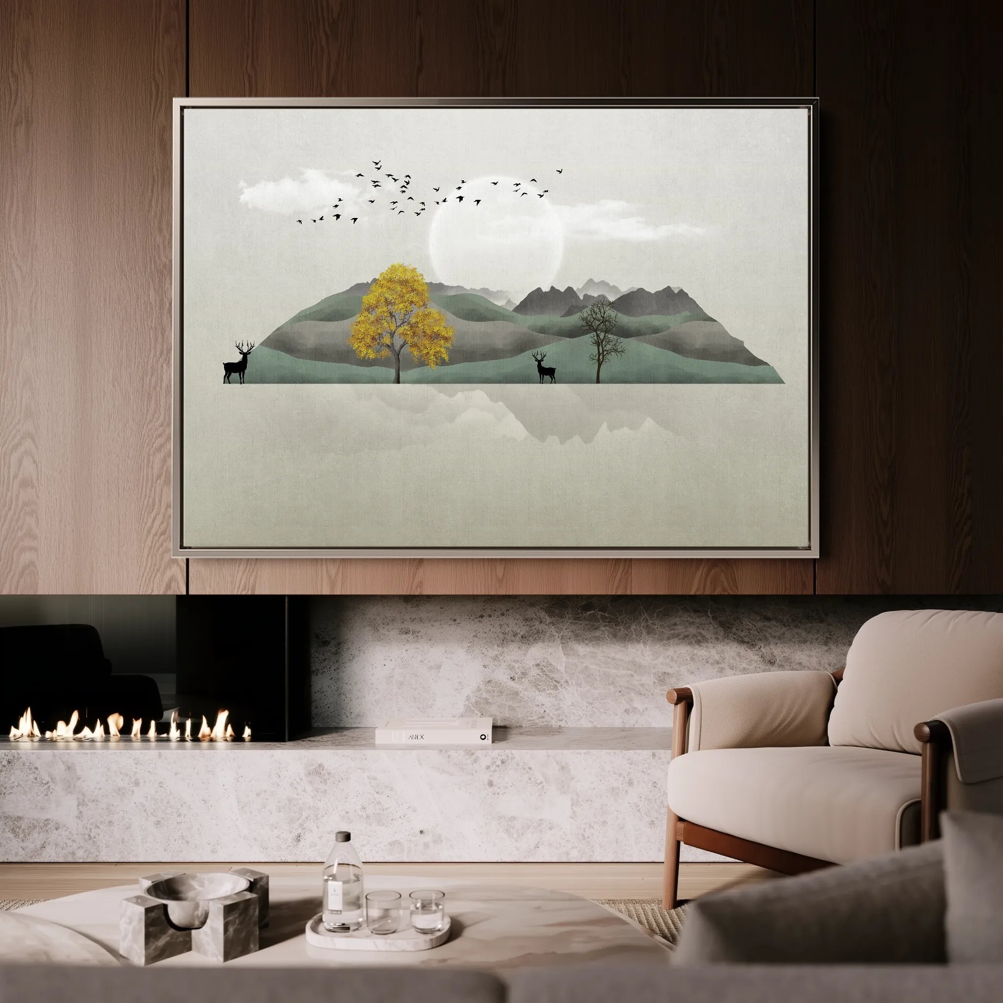 Abstract 043 Canvas Art 18" x 24" / 45 x 60 cm / Black