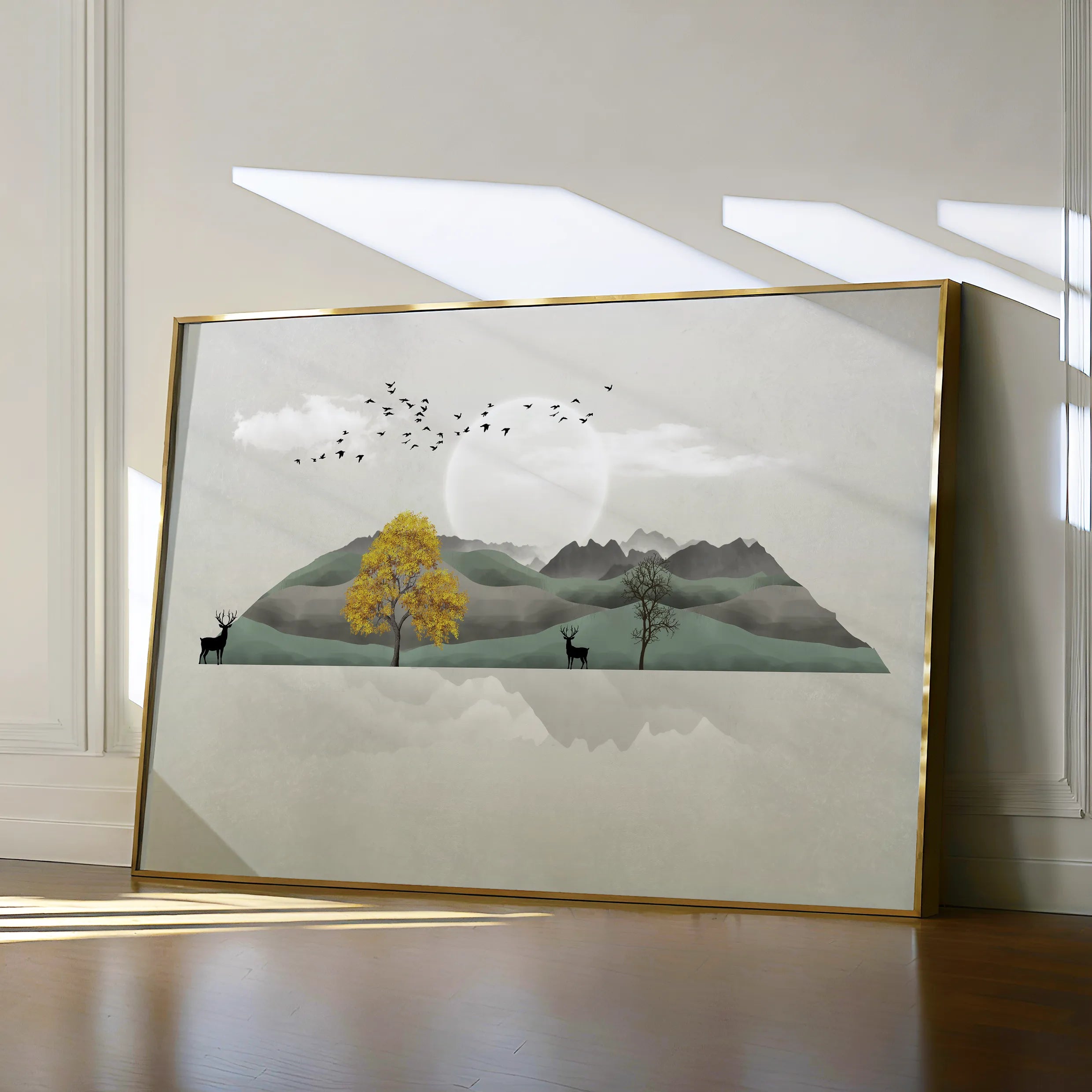Abstract 043 Canvas Art 18" x 24" / 45 x 60 cm / Black