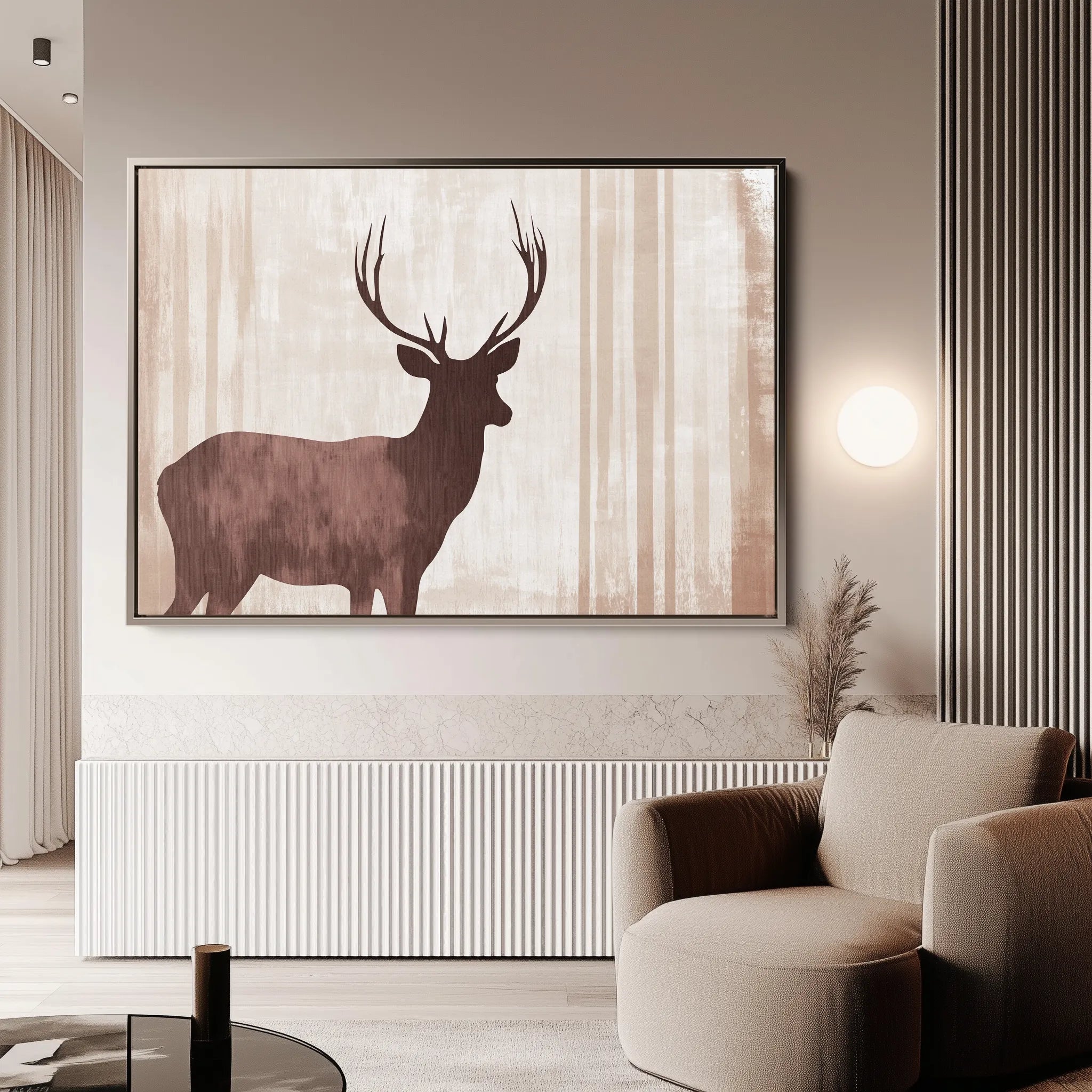 Animals 043 Canvas Art 18" x 24" / 45 x 60 cm / Black