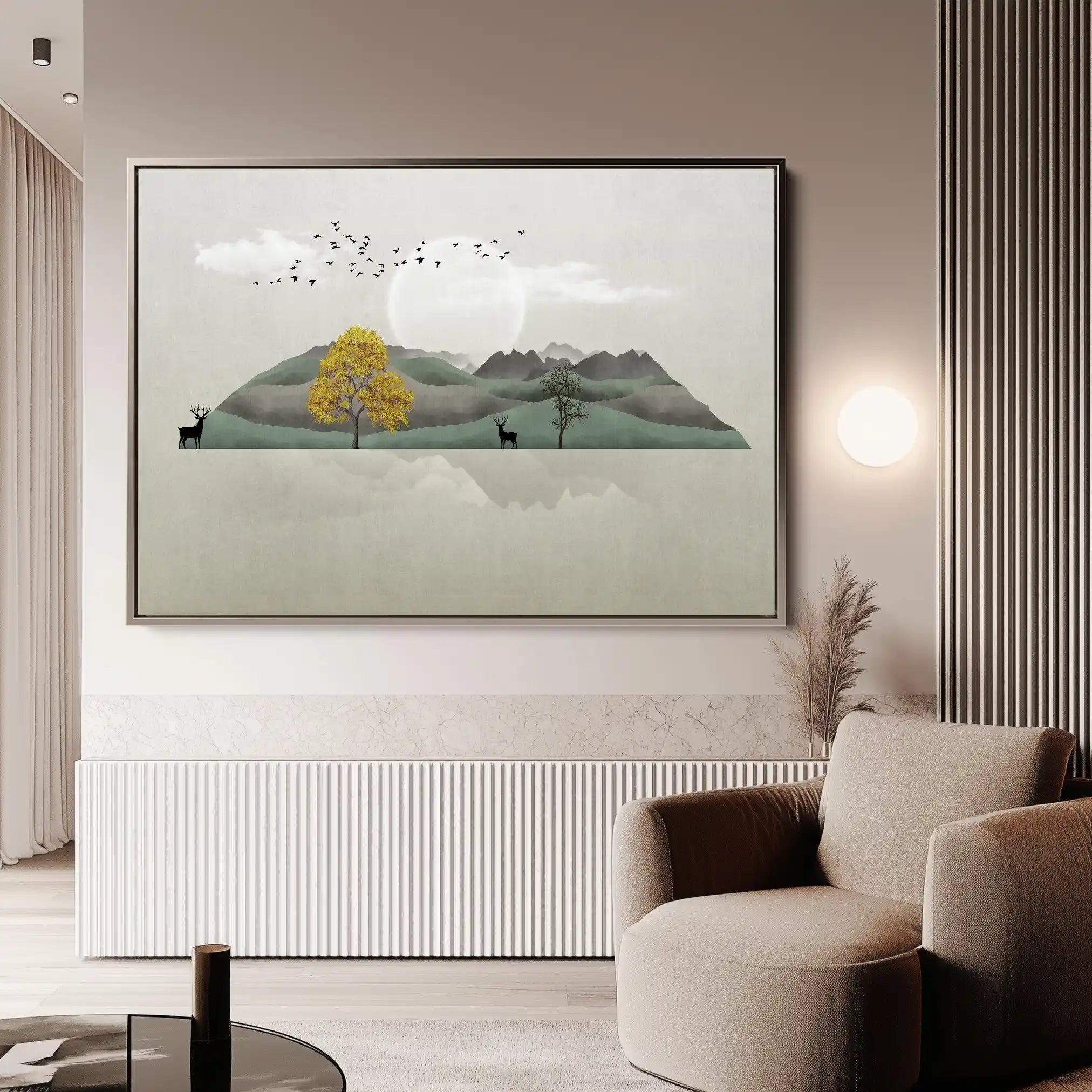 Abstract 043 Canvas Art 60 x 40 cm / Black