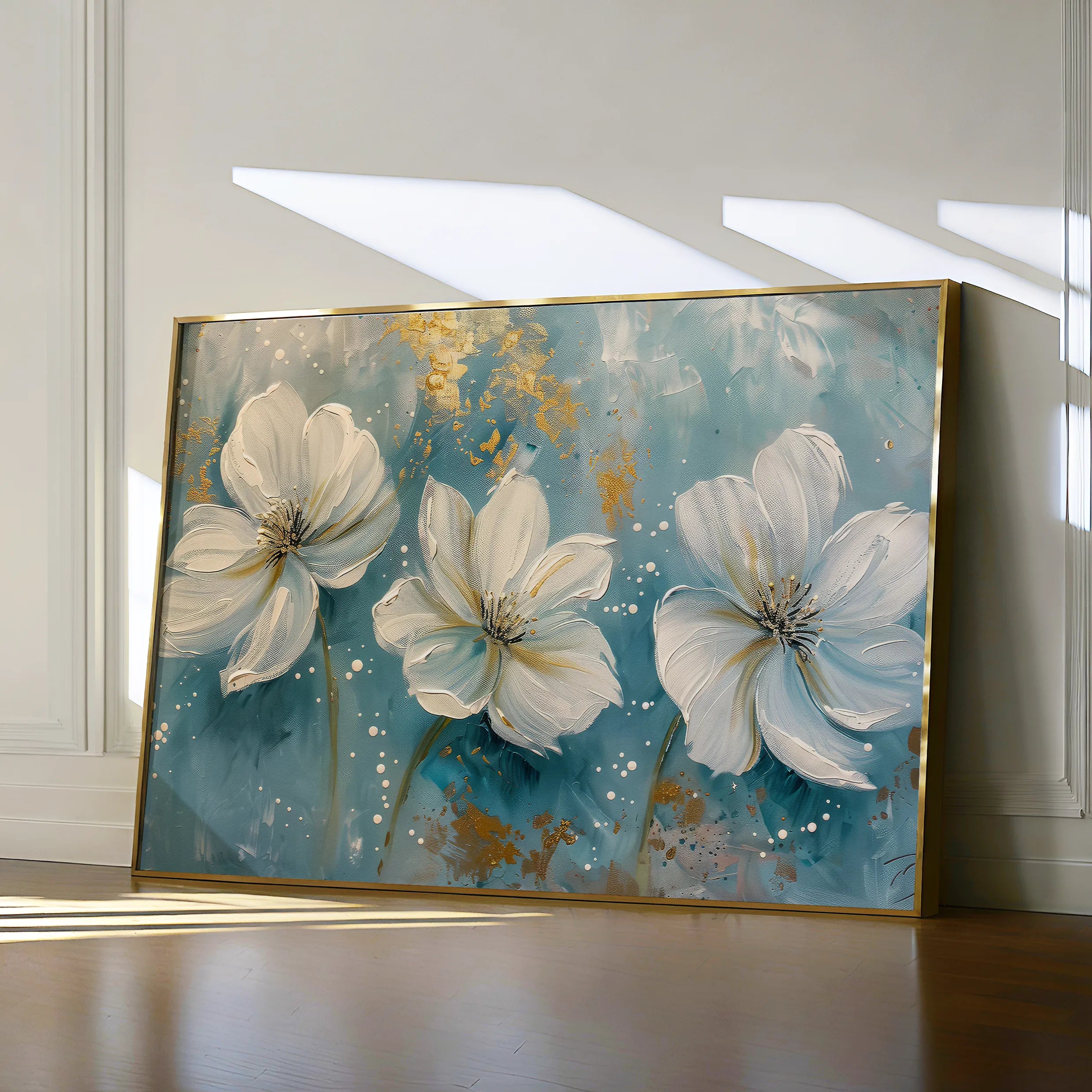 Floral 043 Canvas Art 18" x 24" / 45 x 60 cm / Black