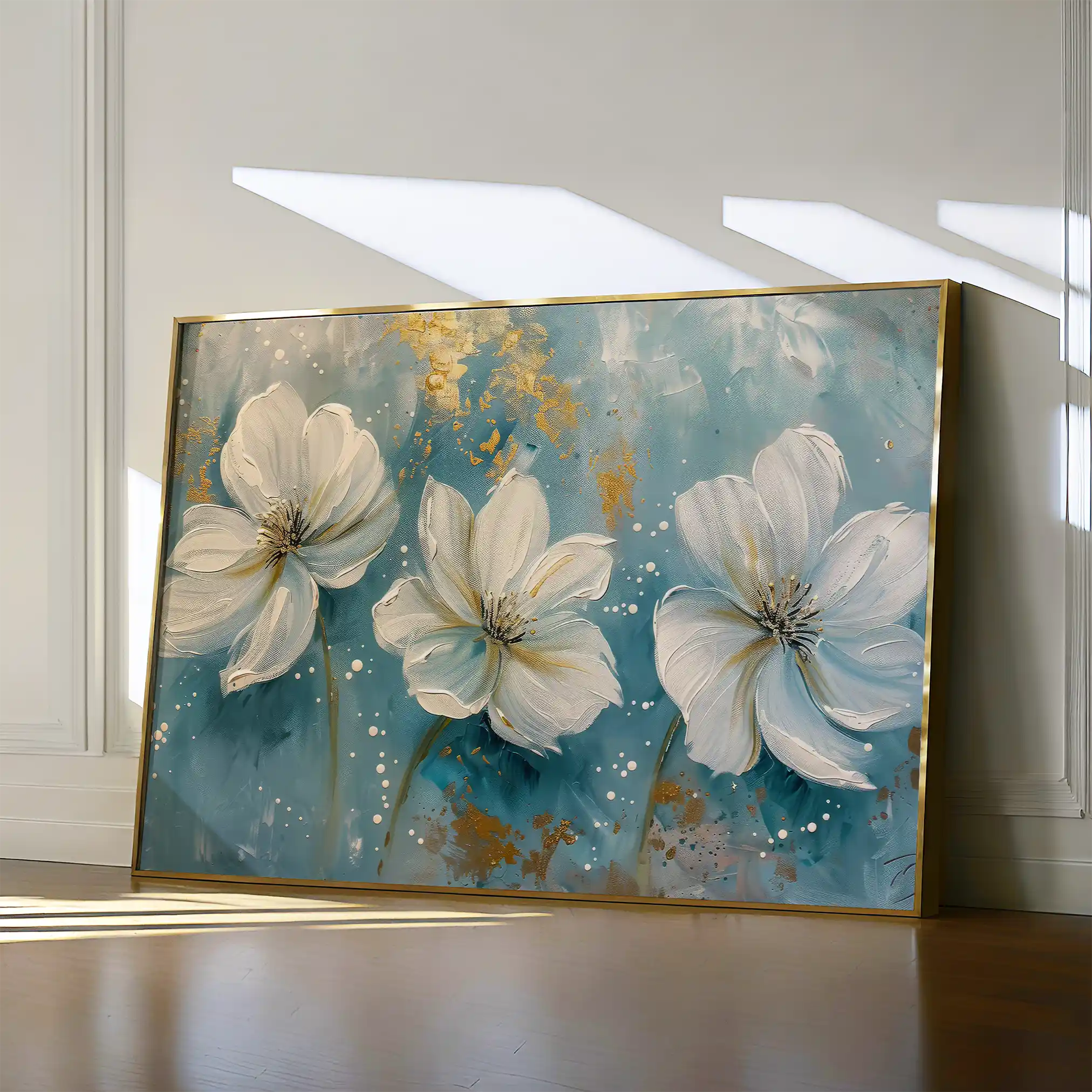 Floral 043 Canvas Art 60 x 40 cm / Black