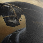 Horses 043 Canvas Art 18" x 24" / 45 x 60 cm / Black