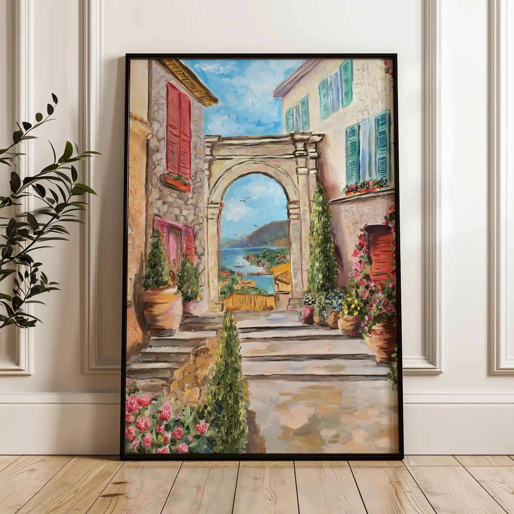 Landscape 043 Canvas Art 60 x 40 cm / Black