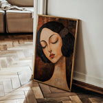 Portrait 043 Canvas Art 18" x 24" / 45 x 60 cm / Black