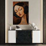 Portrait 043 Canvas Art 18" x 24" / 45 x 60 cm / Black