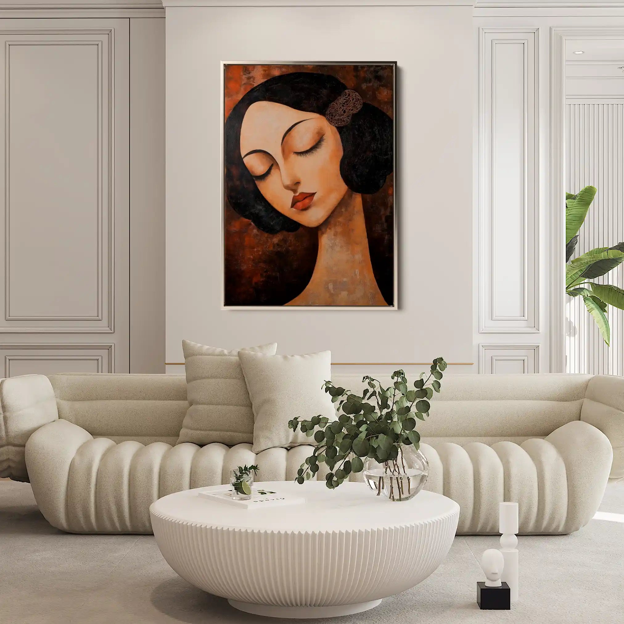 Portrait 043 Canvas Art 60 x 40 cm / Black