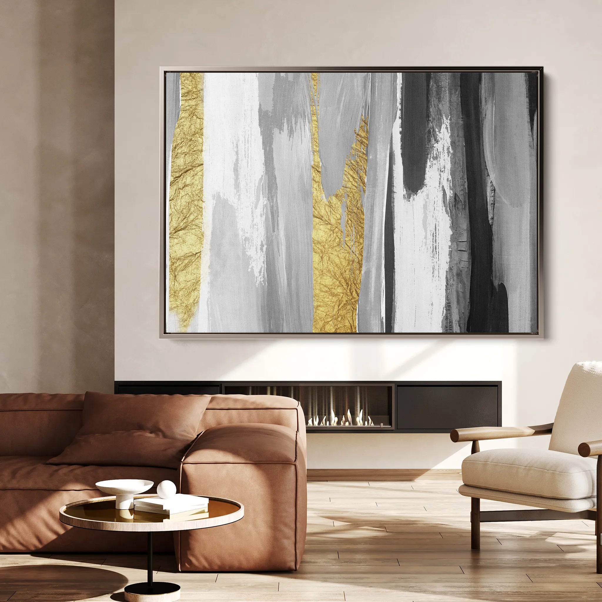 Abstract 044 Canvas Art 18" x 24" / 45 x 60 cm / Black