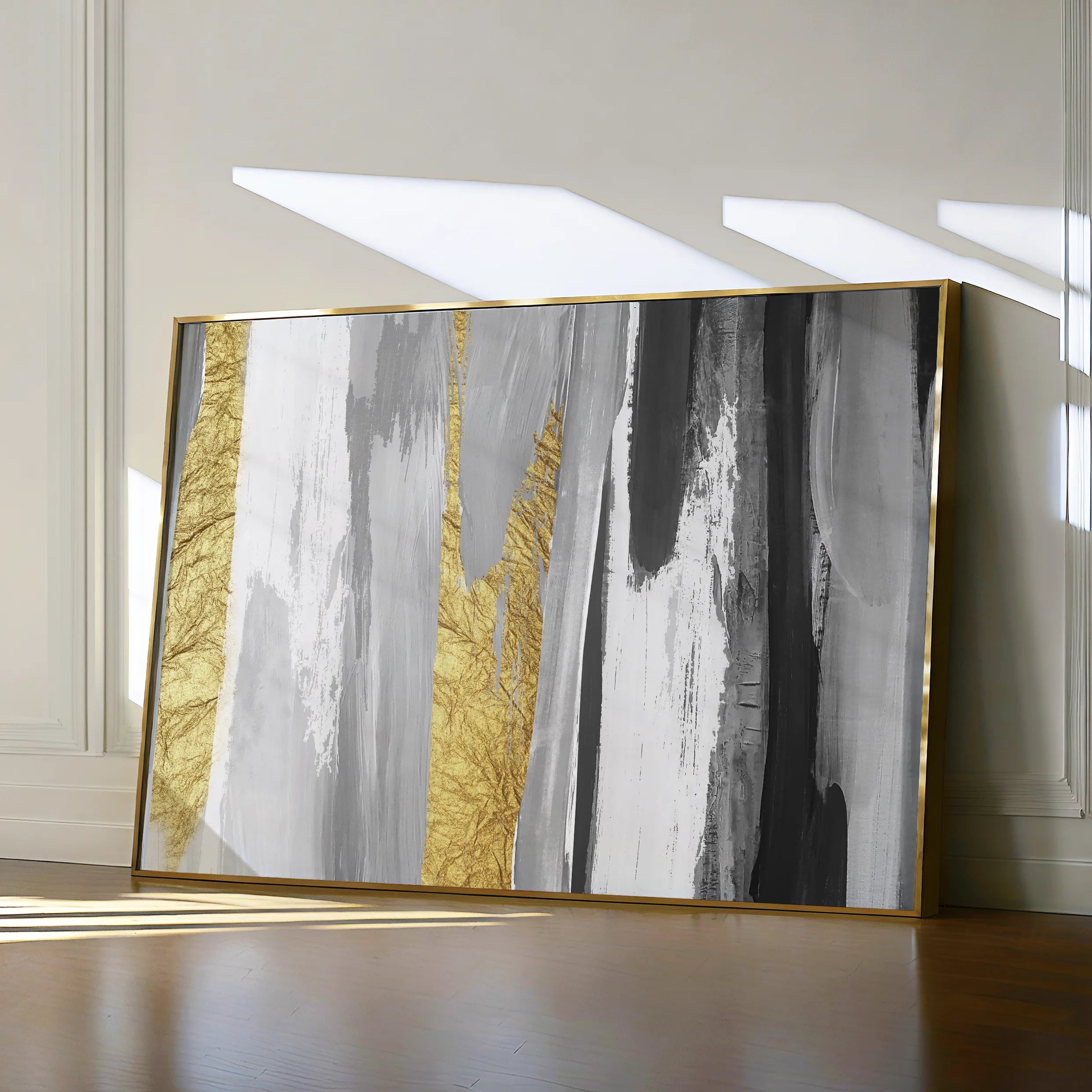 Abstract 044 Canvas Art 18" x 24" / 45 x 60 cm / Black