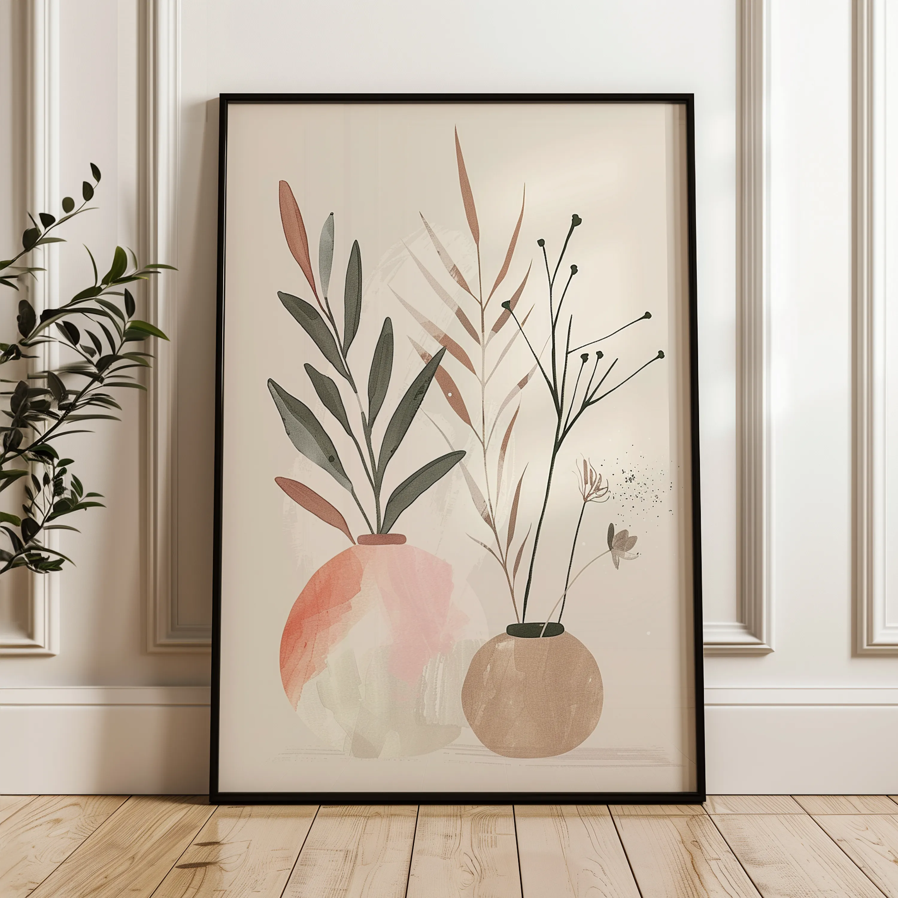 Boho 044 Canvas Art 18" x 24" / 45 x 60 cm / Black