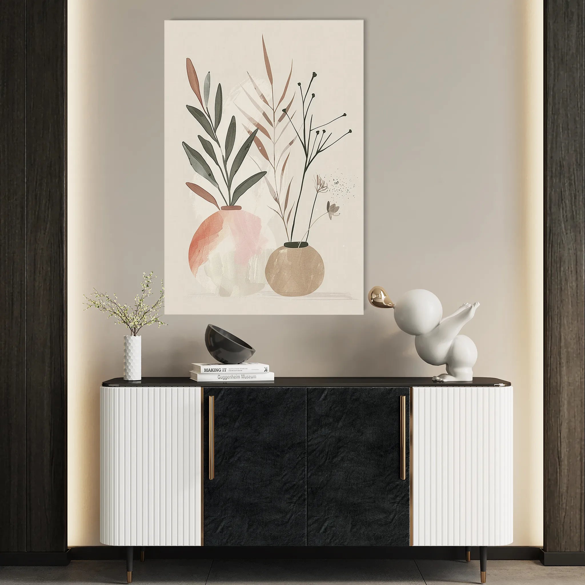 Boho 044 Canvas Art 18" x 24" / 45 x 60 cm / Black