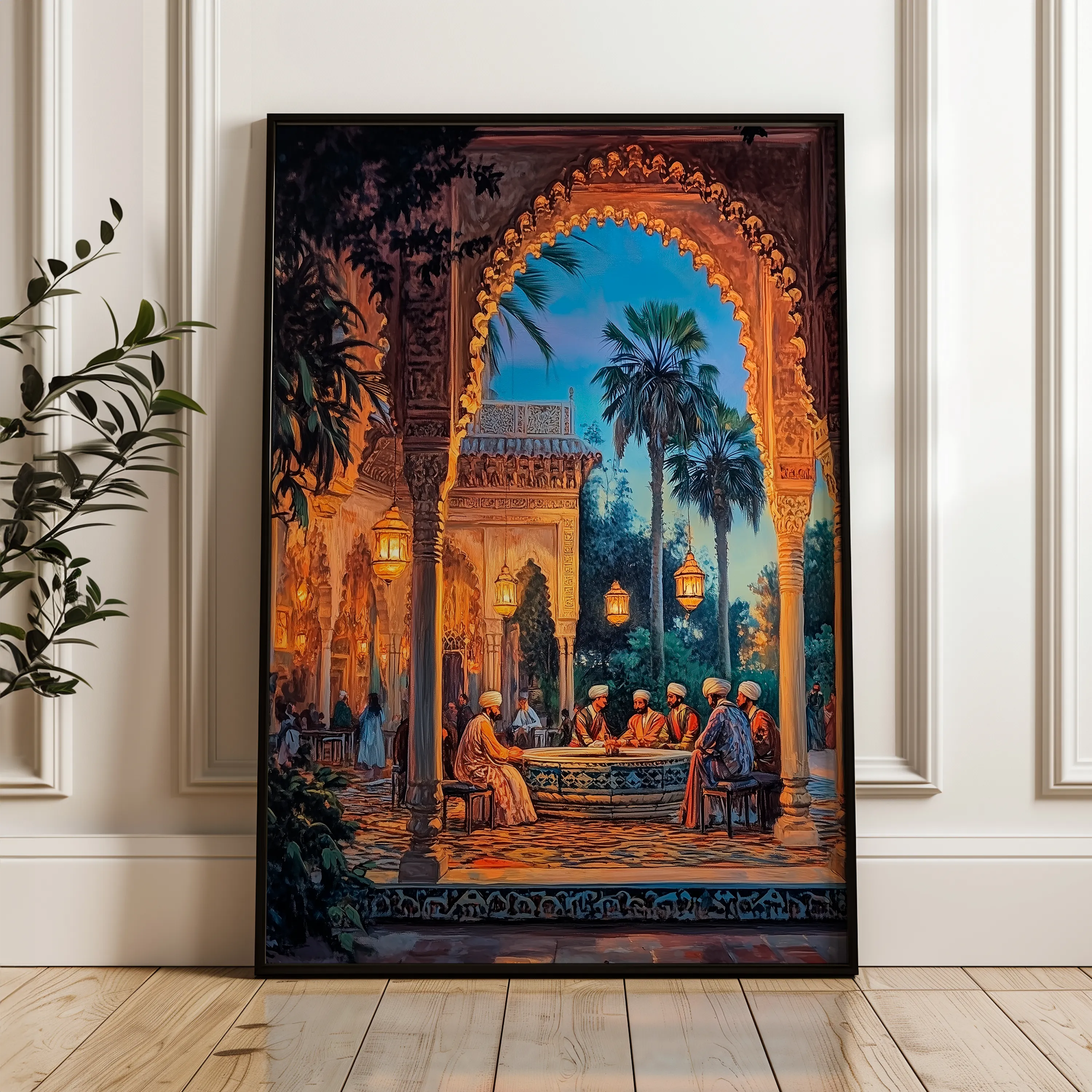 Orientalist 044 Canvas Art 18" x 24" / 45 x 60 cm / Black