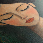 Portrait 044 Canvas Art 18" x 24" / 45 x 60 cm / Black