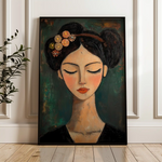 Portrait 044 Canvas Art 60 x 40 cm / Black