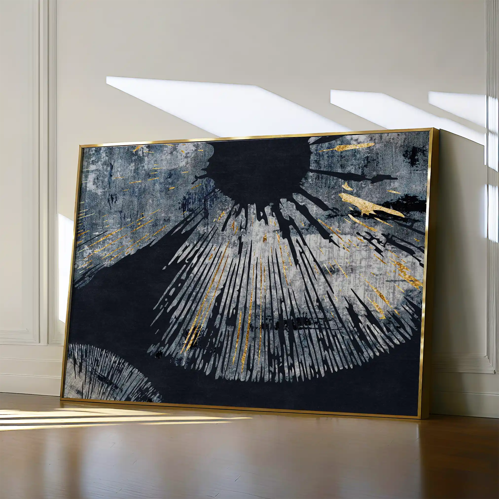 Abstract 045 Canvas Art 60 x 40 cm / Black