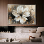 Floral 045 Canvas Art 18" x 24" / 45 x 60 cm / Black