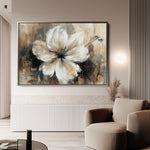 Floral 045 Canvas Art 18" x 24" / 45 x 60 cm / Black
